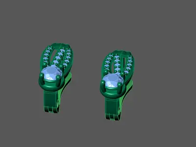 Women Earrings 3DM STL Womens Earring Renders 3D print models   3D print model purchase