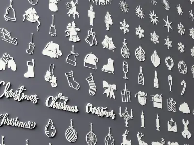 150 Printable Christmas Decoration 3D print model