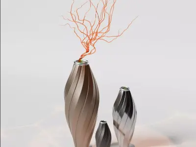 Luxury Tall Vase 3D print model buy
