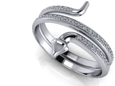 Snake ring Eternity Stacking  Luxury Snake jewelry  Gift for her 3D print model