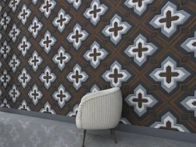 3d wall panel Low-poly 3D model 9