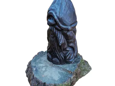 Wood Gnome Figurine 3D model