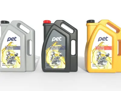 Motor Oil Bottle Model-1A Low-poly 3D model