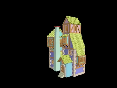 Medieval House 39 3D print model 3D model
