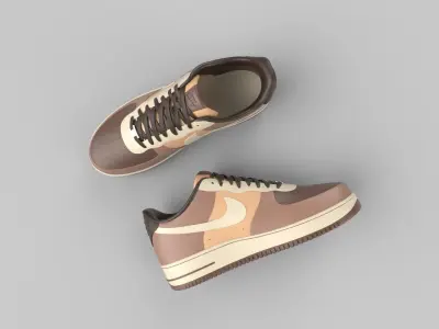 NIKE air force brown 3D model