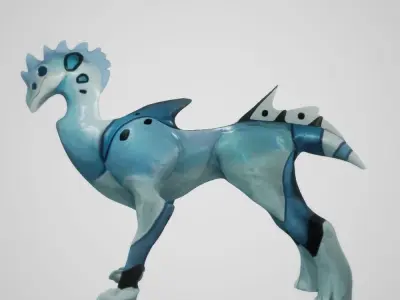 Alien Creature Character Rigged Low-poly 3D model