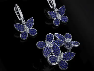 Ring and Earrings 39 3D print model