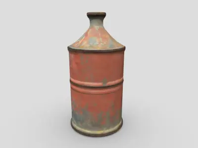 Rusty Oil Can 2 Low-poly 3D model