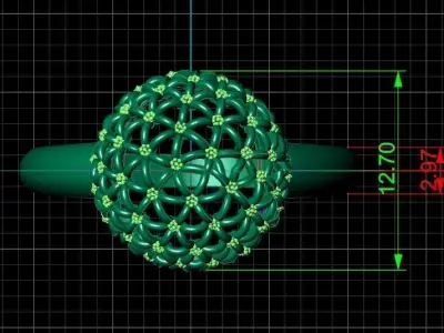 Women JEWELRY RING Engagement Ring Luxury Ring  3D print model