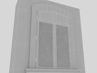 old window 11 Low-poly 3D model