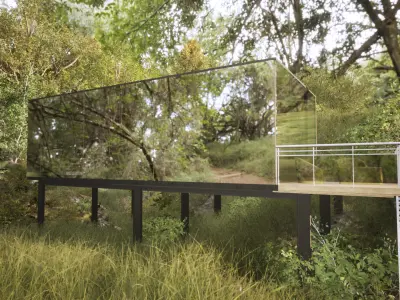 Mirror House - Design in Rivet - Render in Twinmotion 3D model