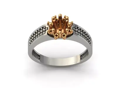 Solitaire Engagement Ring Diamond Women Ring Stone 3D print STL 3D print model