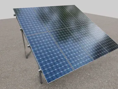 Solar Panel Steel Construction Type 1 3D model