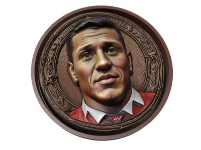 Alexis Sanchez Footballer Medallion 3D print model