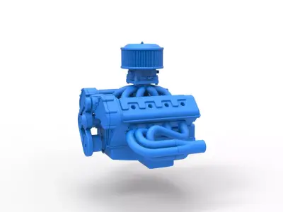 Engine of New Zealand Superstock car Scale 1 to 25 3D print model