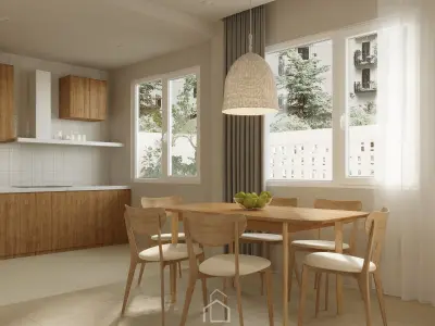 Japandi Living Room 3D model
