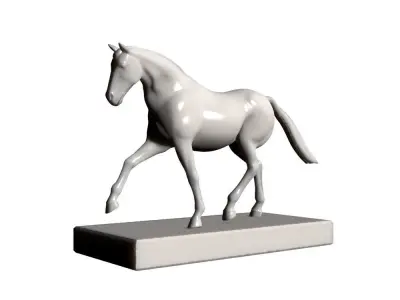 Horse statue 001 3D model