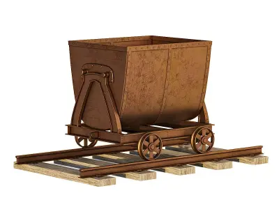 Wagon for the mine 3D model