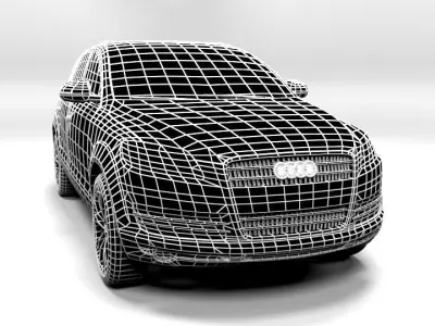 AUDI Q7 2007 LOWPOLY Low-poly 3D model