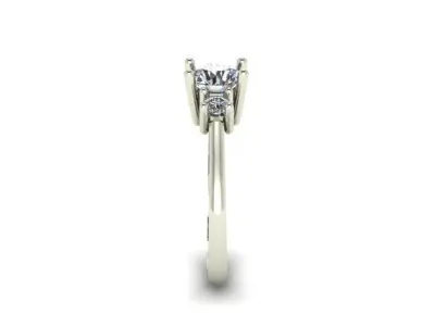3 stone ladys ring 3D print model