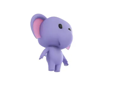 Cartoon Elephant 3D model get
