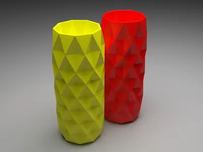 Vase With Diamonded Rhombus 3D model