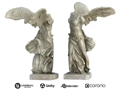 Statue 04 Low-poly 3D model