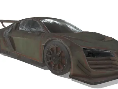 Damaged Audi 3D model