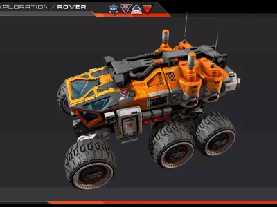 Mars Rover Low-poly 3D model Low-poly