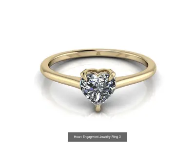 Heart Rings and pendant Collection 3D Model Pack