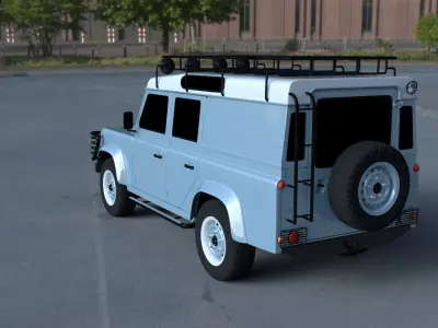 Land Rover Defender 110 Utility Station Wagon HDRI exterior 3D model