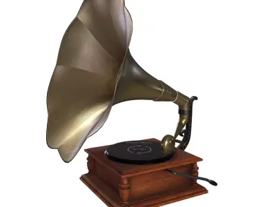 gramophone 3D model