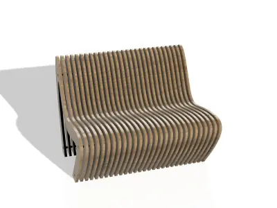 Parametric bench 2s1 3D model