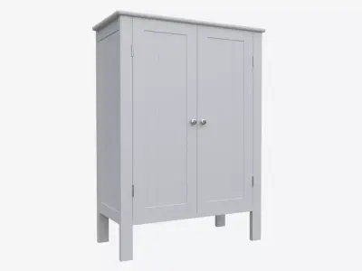 Dresser bathroom cabinet with two doors 3D model