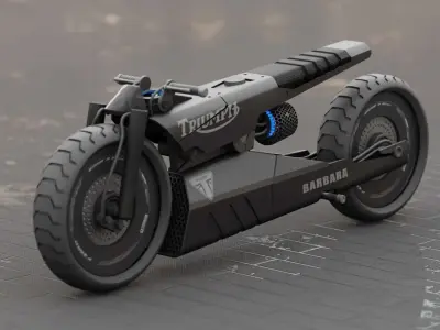 TRIUMPH MOTORBIKE  RIGGED 3D model