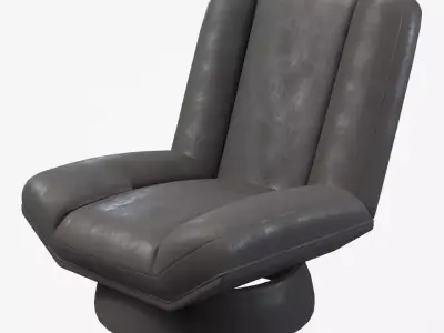 Cole Swivel Chair in suede Low-poly 3D model