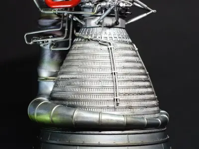 Apollo  Saturn V F-1 Rocket Engine 3Dprint model  3D print model