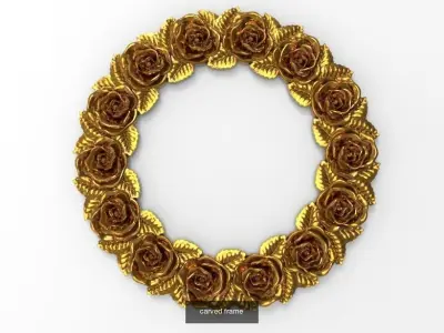 5 carved frames set 3D Model Collection buy