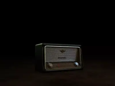 Vintage Radio Free 3D model