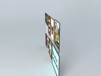 Young Tables composition Free 3D model