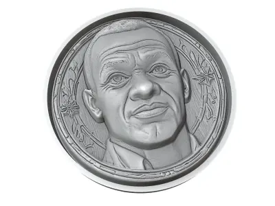 Cafu Footballer Medallion 3D print model