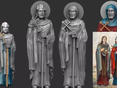 Saints Maximus and Domatius 3D print model