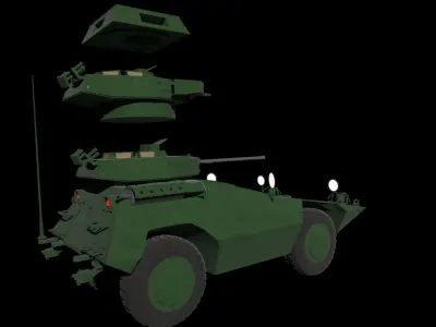 Cadillac Gage Commando Scout 3D model