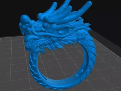 Ring dragon print 3d 3D print model