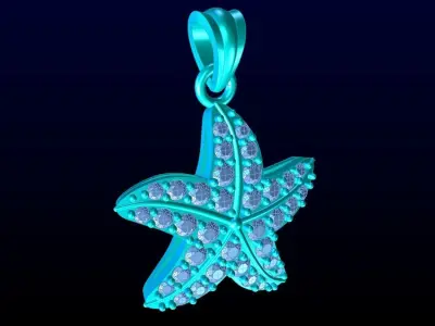 Star pendant - Diamond pendant 3D print model