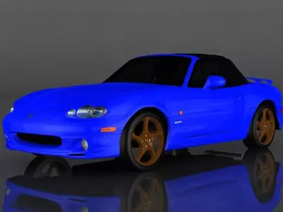 Mazda MX5 2002 Low-poly 3D model