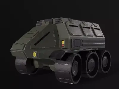 Troop Carrier PBR  Low-poly 3D model