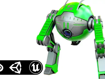 DROID G-250  Rigged for Unreal Engine - Unity - MIXAMO  3D model