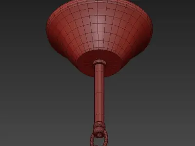 Chandelier modern glass and metal 3D model