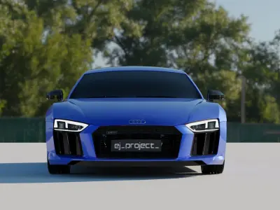 Audi R8 V10 Plus Model Without Interior 3D model